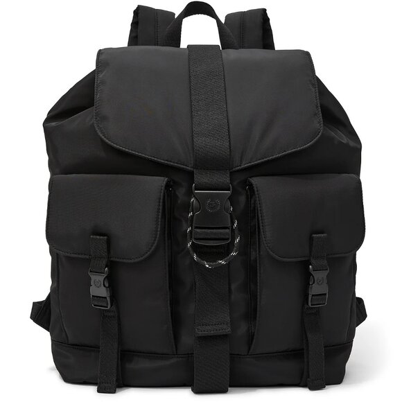 PINK VICTORIA'S SECRET Black Nylon Cargo Backpack Fits up to a 15" Laptop**NEW! - Picture 1 of 5